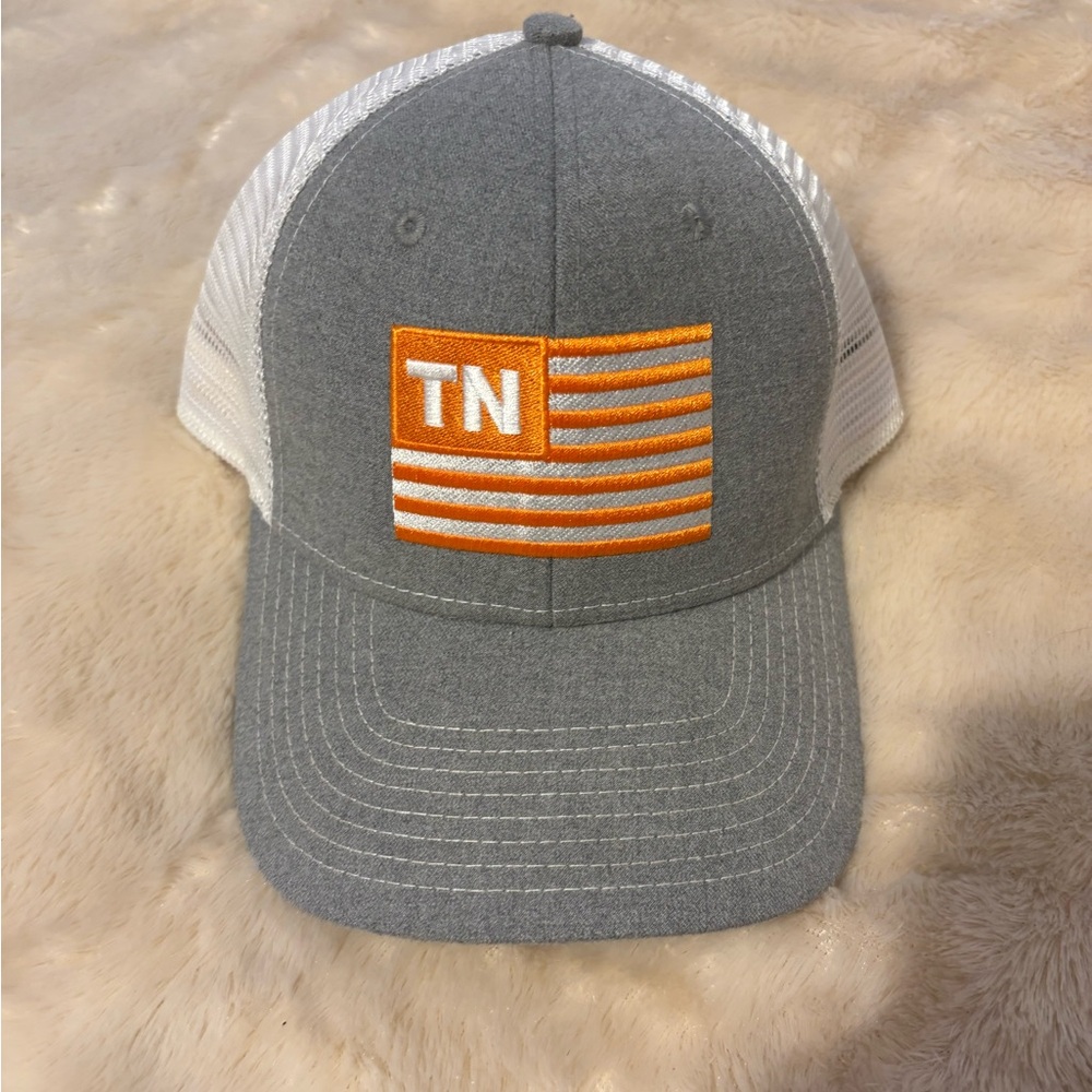 Gray and White Cap with Orange TN Logo
